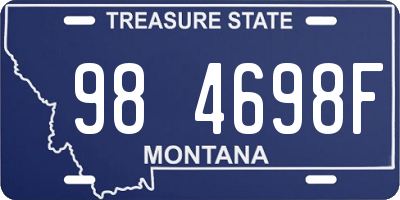 MT license plate 984698F
