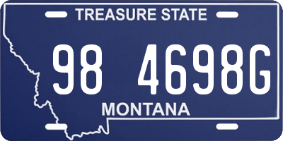 MT license plate 984698G