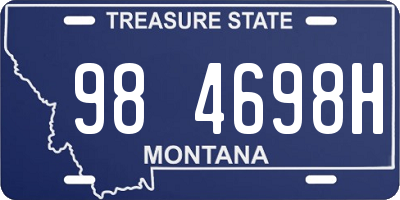 MT license plate 984698H