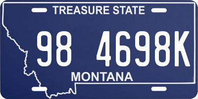 MT license plate 984698K