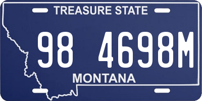 MT license plate 984698M