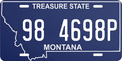 MT license plate 984698P