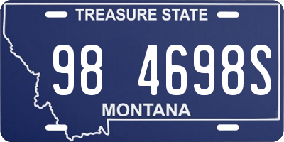 MT license plate 984698S