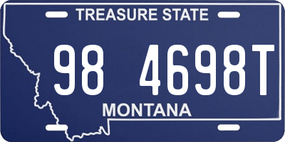 MT license plate 984698T