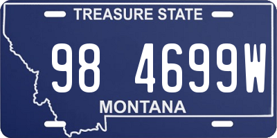 MT license plate 984699W