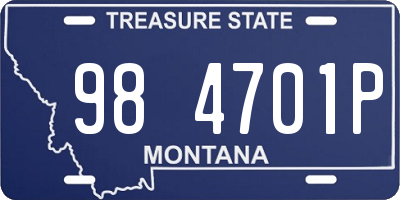 MT license plate 984701P