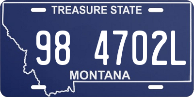 MT license plate 984702L