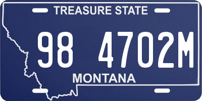 MT license plate 984702M