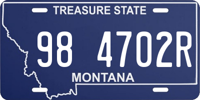 MT license plate 984702R