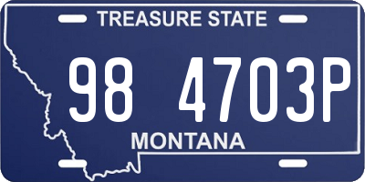 MT license plate 984703P