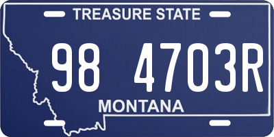 MT license plate 984703R