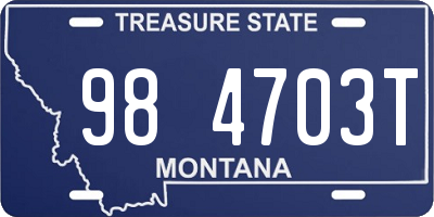 MT license plate 984703T