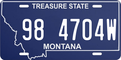 MT license plate 984704W