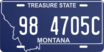 MT license plate 984705C