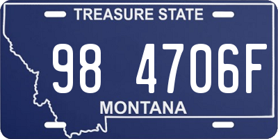 MT license plate 984706F