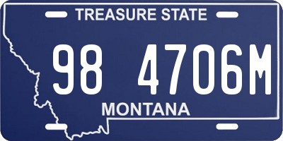 MT license plate 984706M