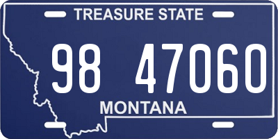 MT license plate 984706O