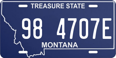 MT license plate 984707E