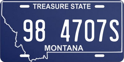 MT license plate 984707S