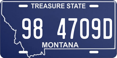 MT license plate 984709D