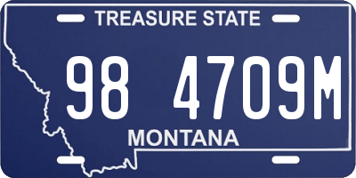 MT license plate 984709M