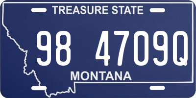 MT license plate 984709Q