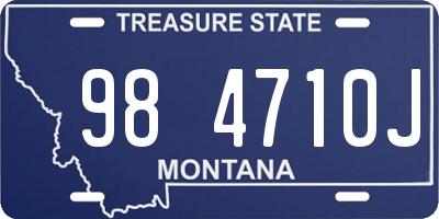 MT license plate 984710J