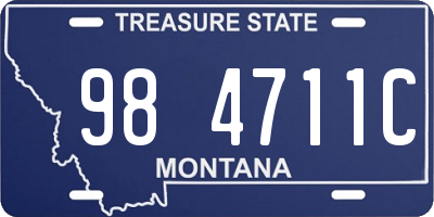 MT license plate 984711C