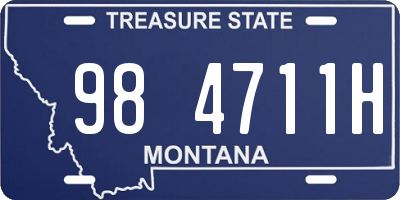 MT license plate 984711H