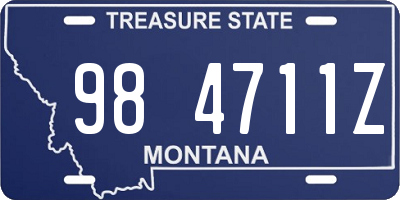 MT license plate 984711Z