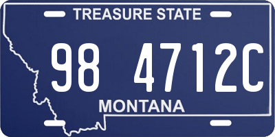 MT license plate 984712C