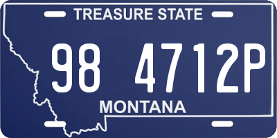 MT license plate 984712P