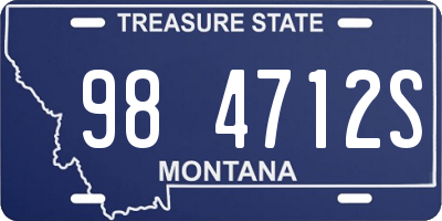 MT license plate 984712S