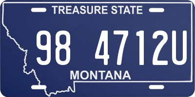 MT license plate 984712U