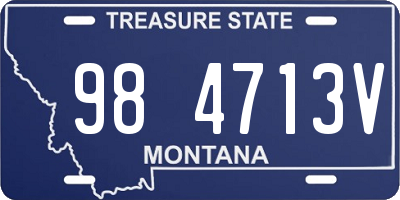 MT license plate 984713V