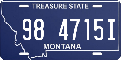 MT license plate 984715I