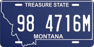 MT license plate 984716M