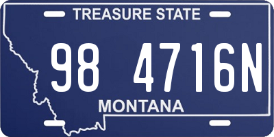 MT license plate 984716N