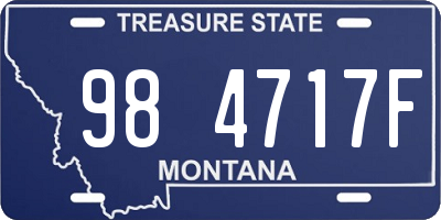 MT license plate 984717F