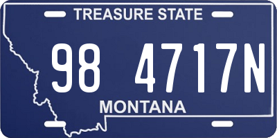 MT license plate 984717N