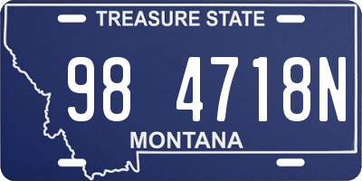 MT license plate 984718N