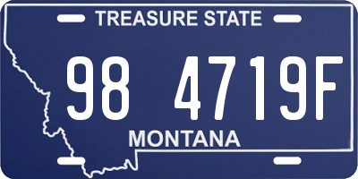 MT license plate 984719F