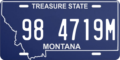 MT license plate 984719M