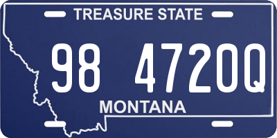 MT license plate 984720Q