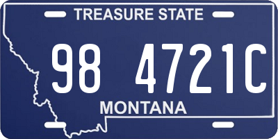 MT license plate 984721C