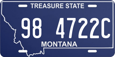 MT license plate 984722C