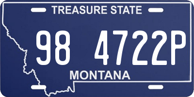 MT license plate 984722P