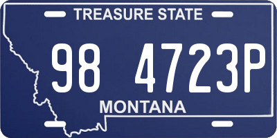 MT license plate 984723P