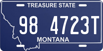 MT license plate 984723T