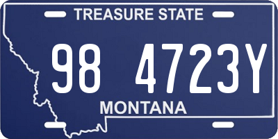 MT license plate 984723Y